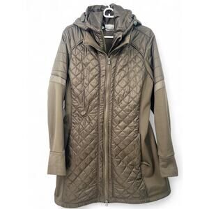 Athleta Quilted Hooded Jacket - Olive